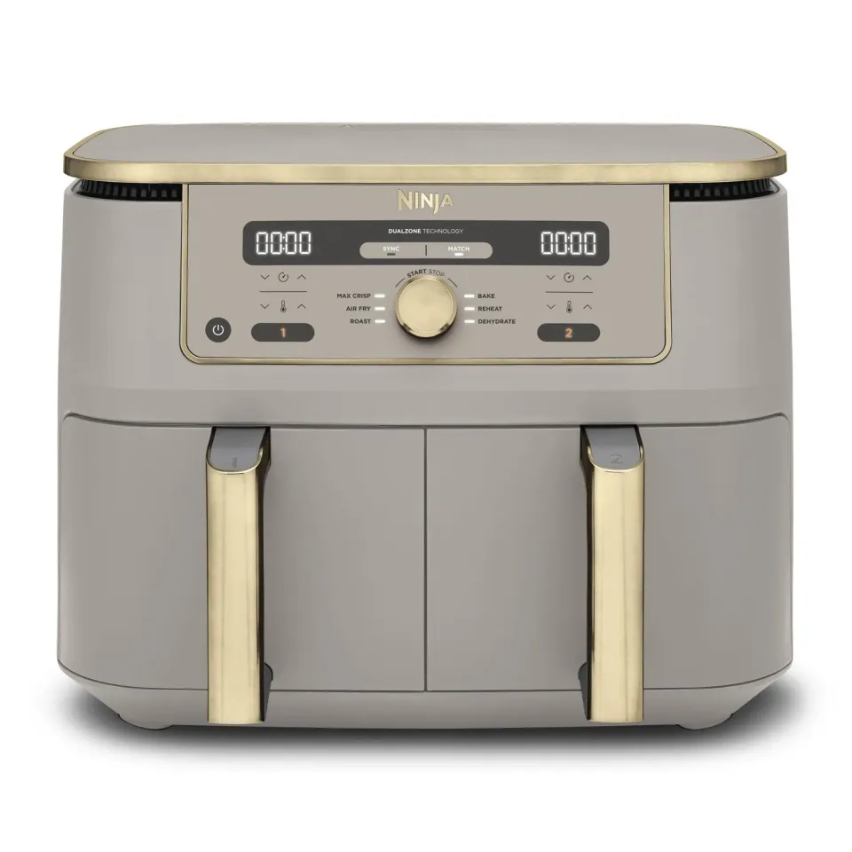 Ninja Dual Zone MAX friggitrice ad aria 9,5L pietra oro doppia
