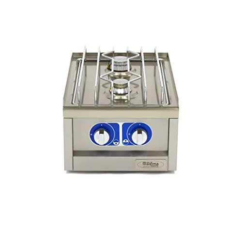 Maxima fornello gas 2 fuochi 40x60 cm 8,5 kW cromati