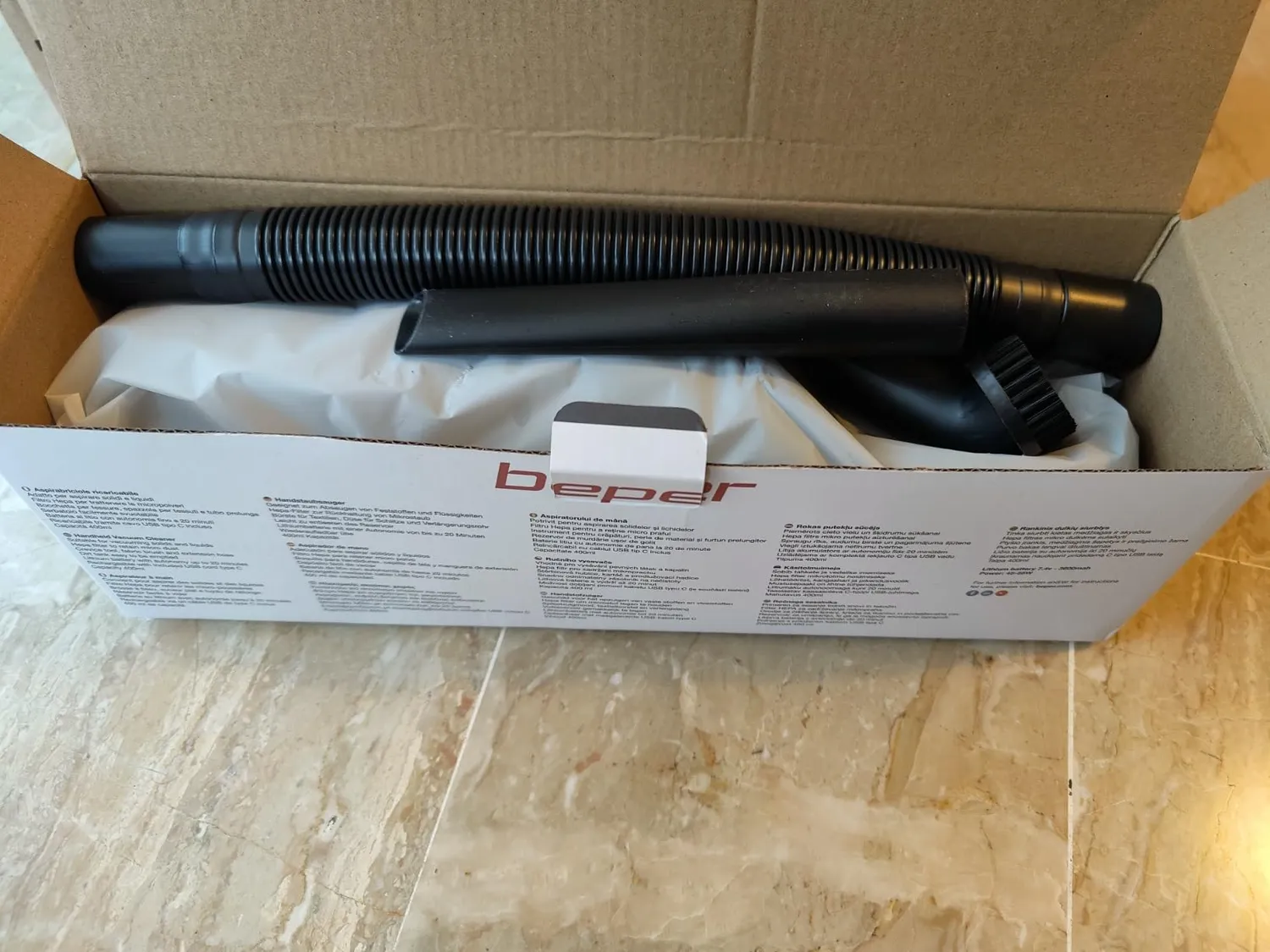 Beper P202ASP401 Aspirabriciole Senza Fili 400 ml Ricaricabile