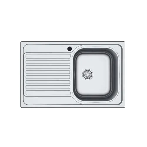 Samet Classic N273 lavello incasso 1 vasca inox 79x50 cm sx