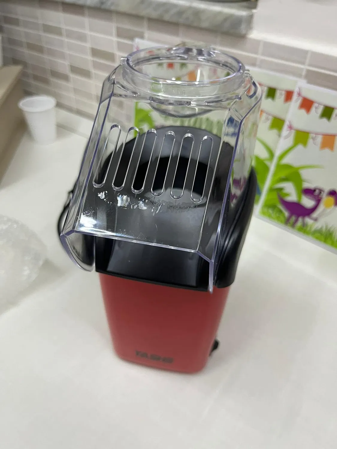 Yashe RH-927 macchina popcorn aria calda 1200W rossa