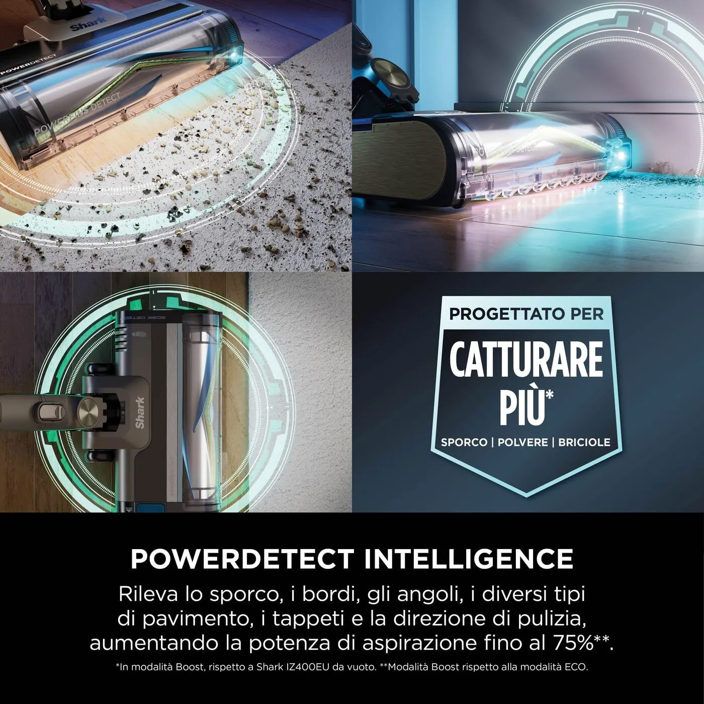 Shark PowerDetect Clean&Empty aspirapolvere senza filo base autosvuotante