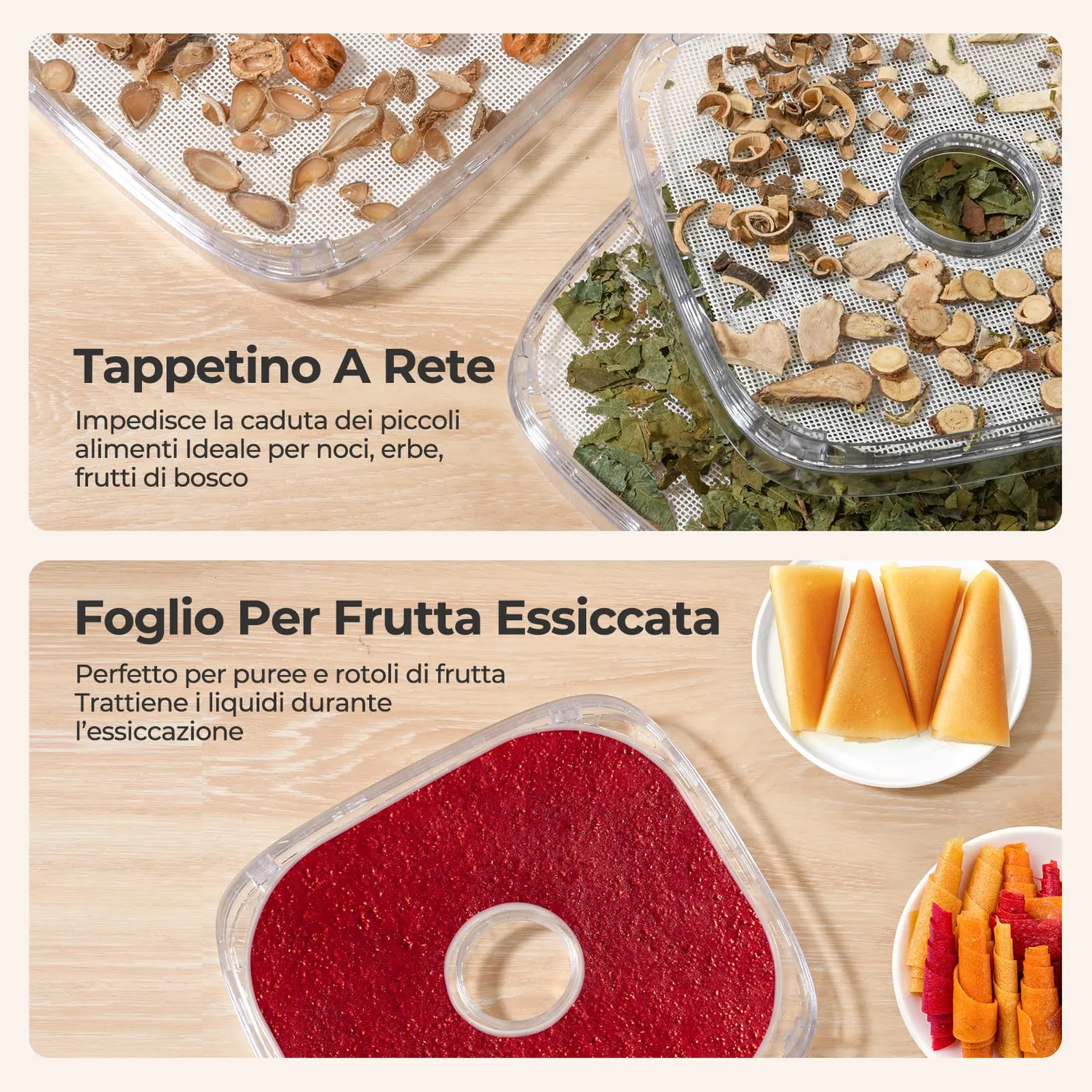 YASHE Essiccatore Alimentare 8 Vassoi 35-70°C 72h