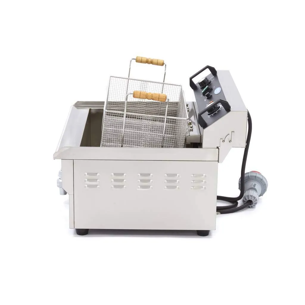 Maxima friggitrice elettrica pesce 30L rubinetto 6kW