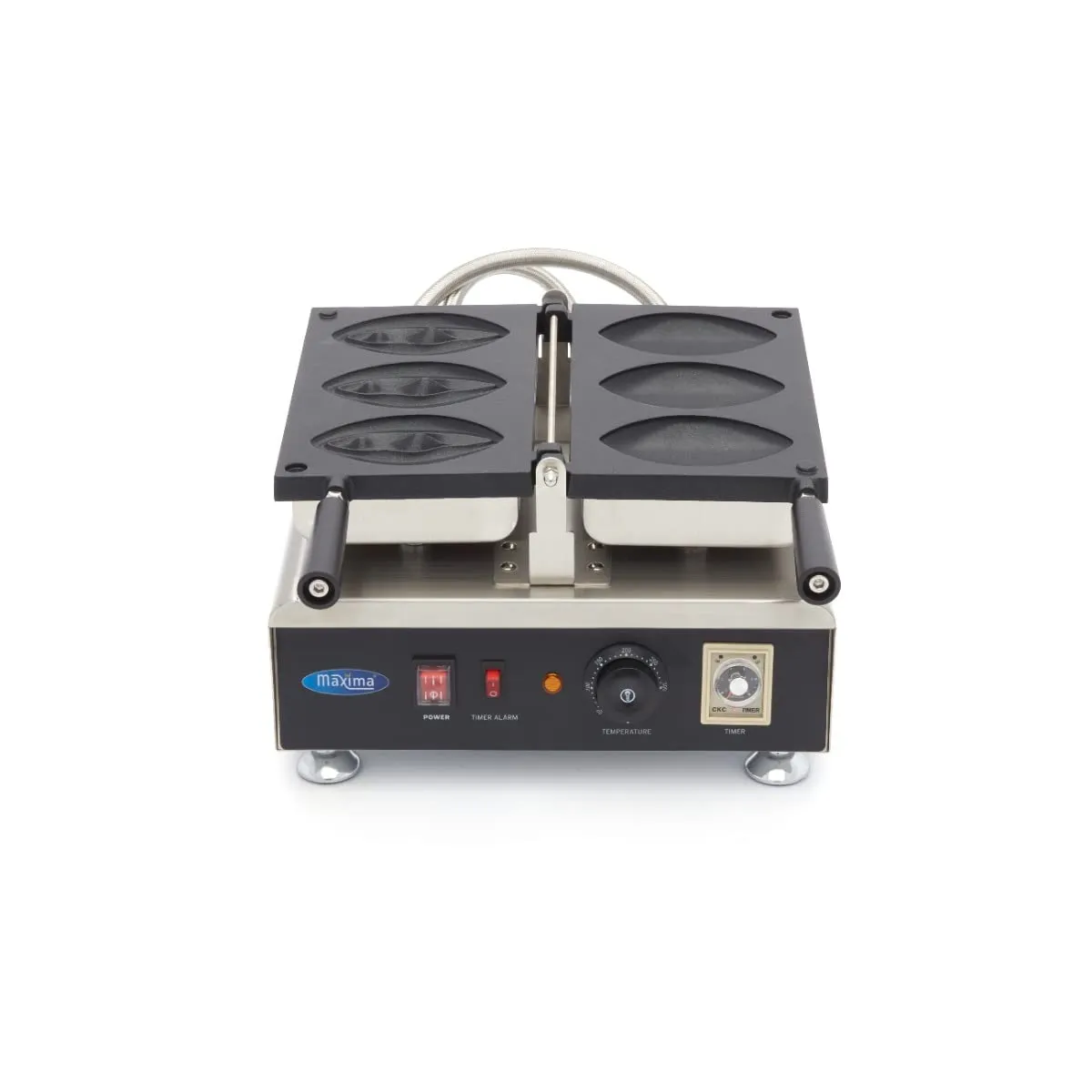 Maxima Piastra per Waffle Girevole 3 Pezzi Forma Speciale