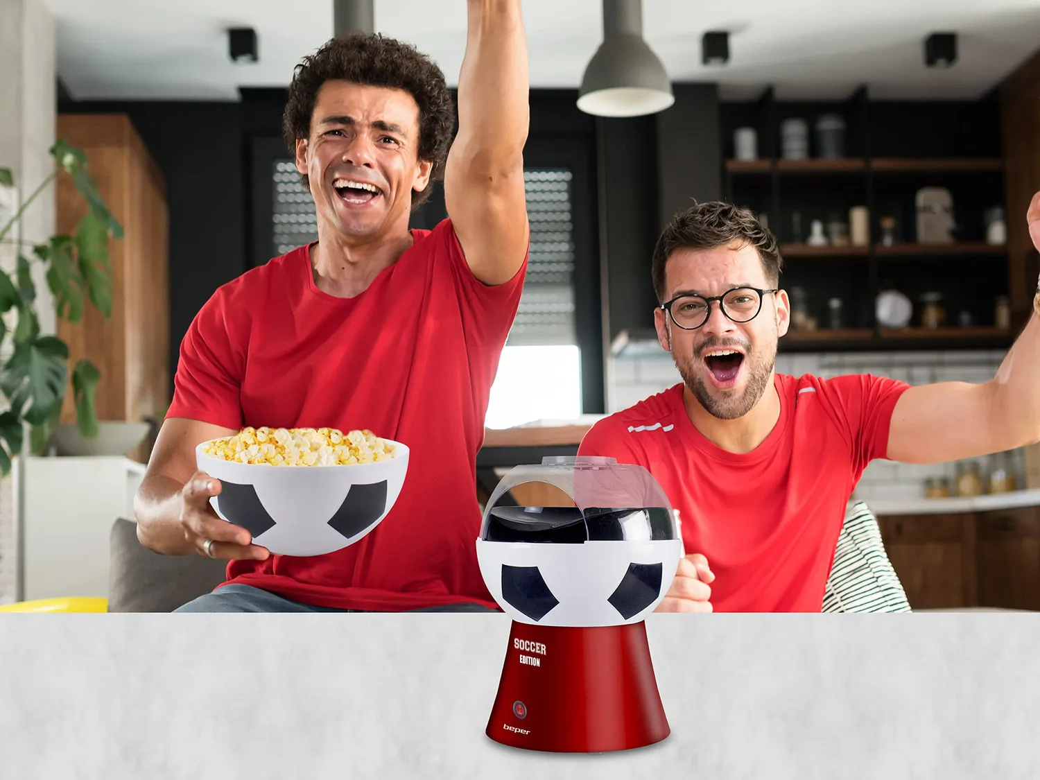Beper P101CUD051 macchina popcorn Football Edition ad aria