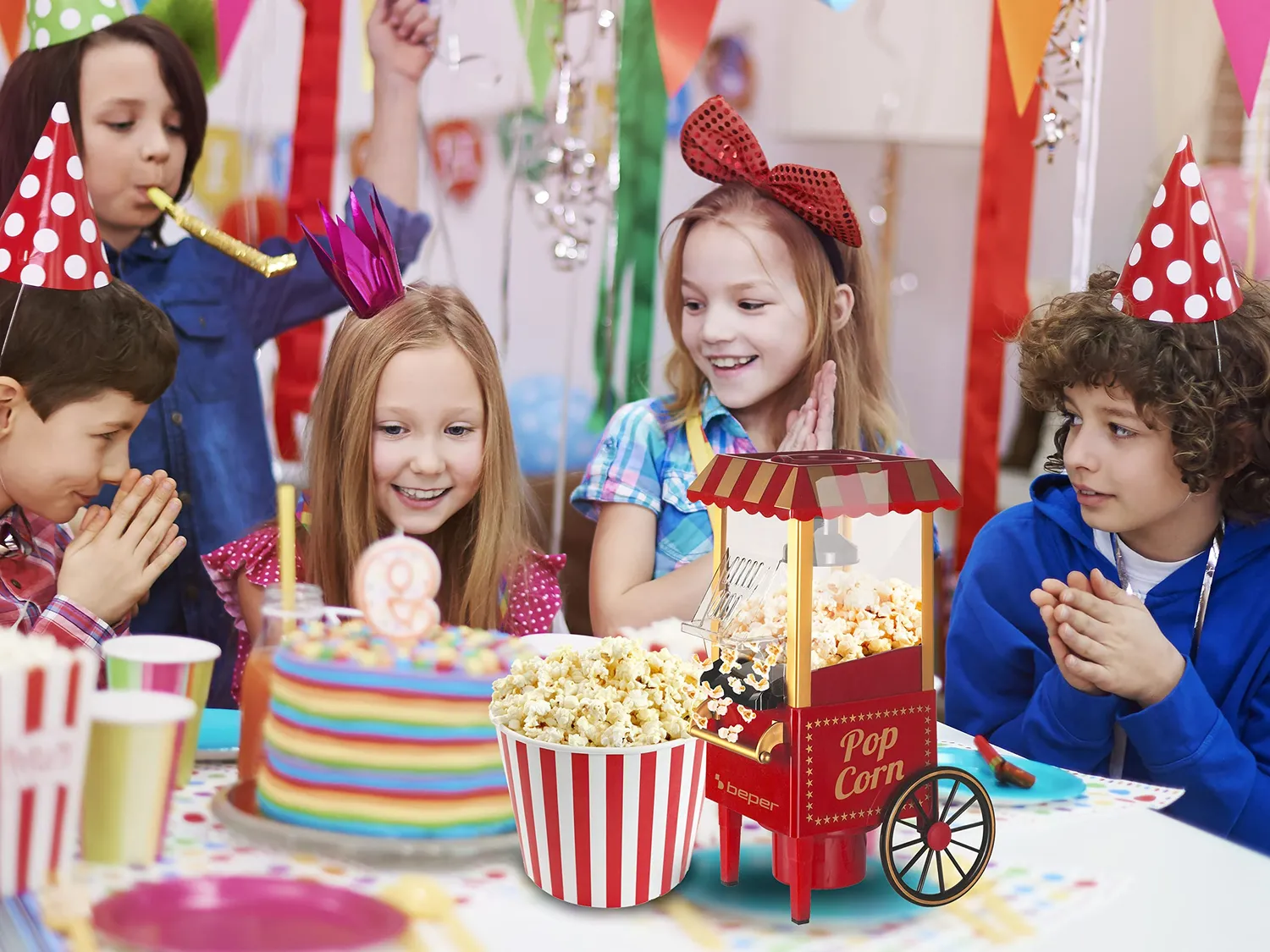 Beper Circus macchina per popcorn rossa ad aria