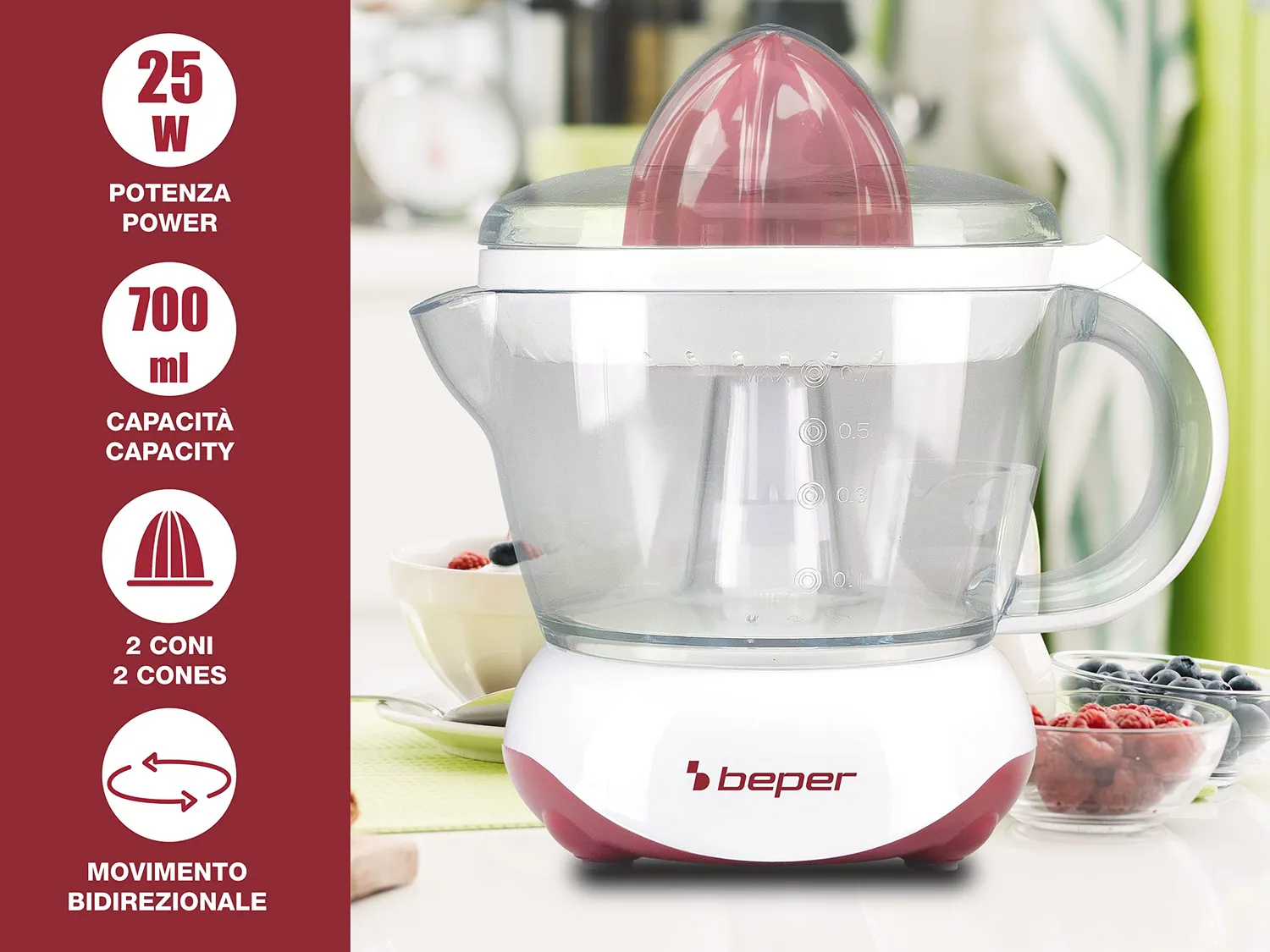 Beper BP.101H spremiagrumi elettrico 700 ml rosso