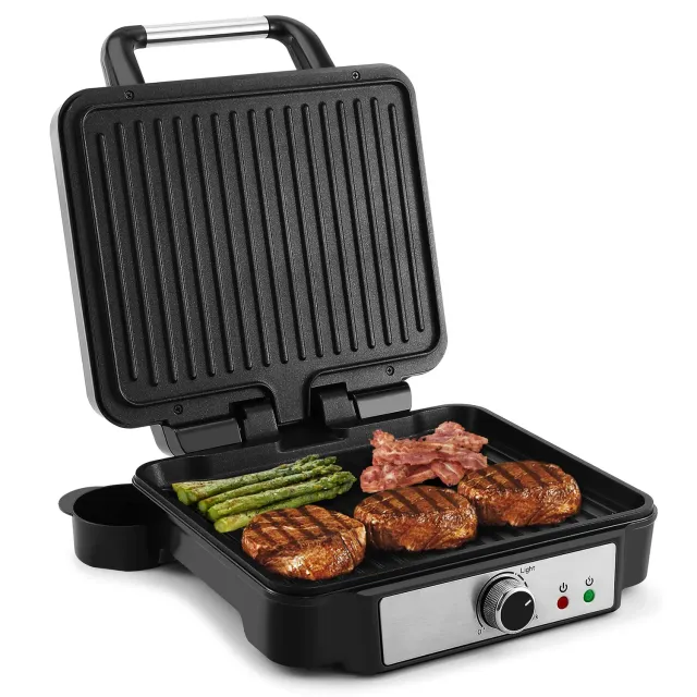 Yashe Tostapane Piastra Panini 4 Fette Argento 1800W