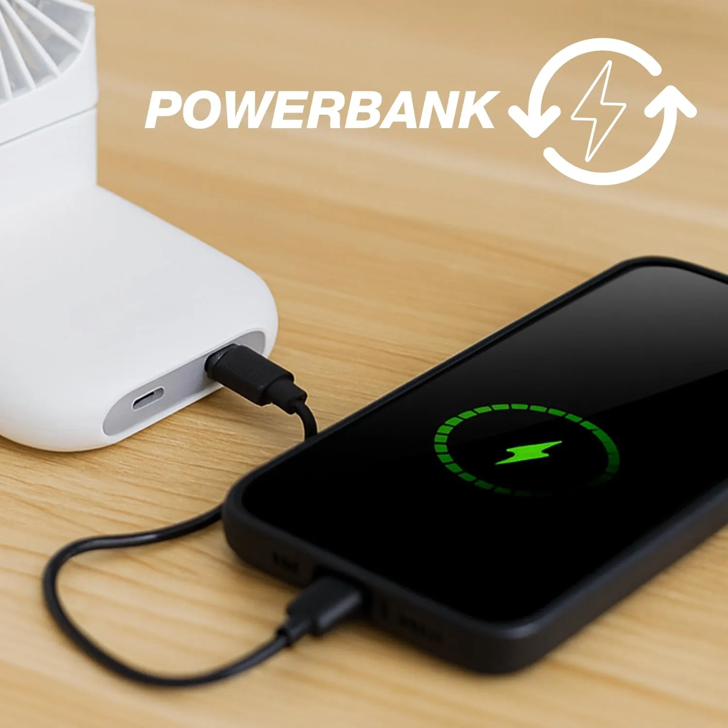 Beper P206VEN411 mini ventilatore pieghevole powerbank USB-C