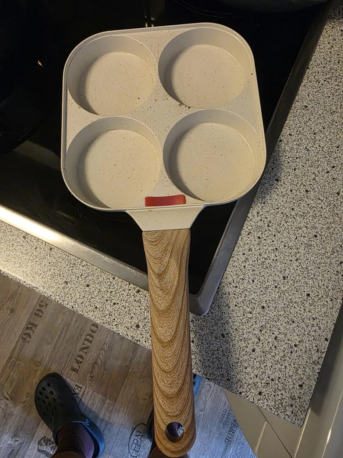 Yashe padella pancake 4 fori senza PTFE per induzione