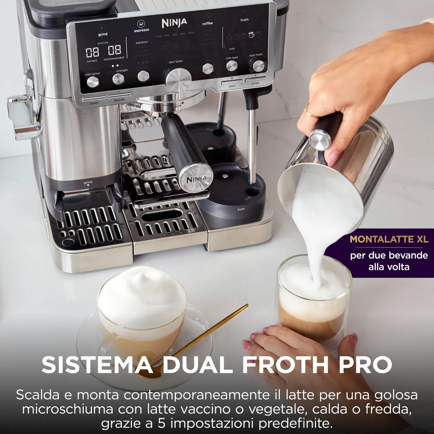 Ninja Luxe Café Pro Macchina Caffè Grani Argento