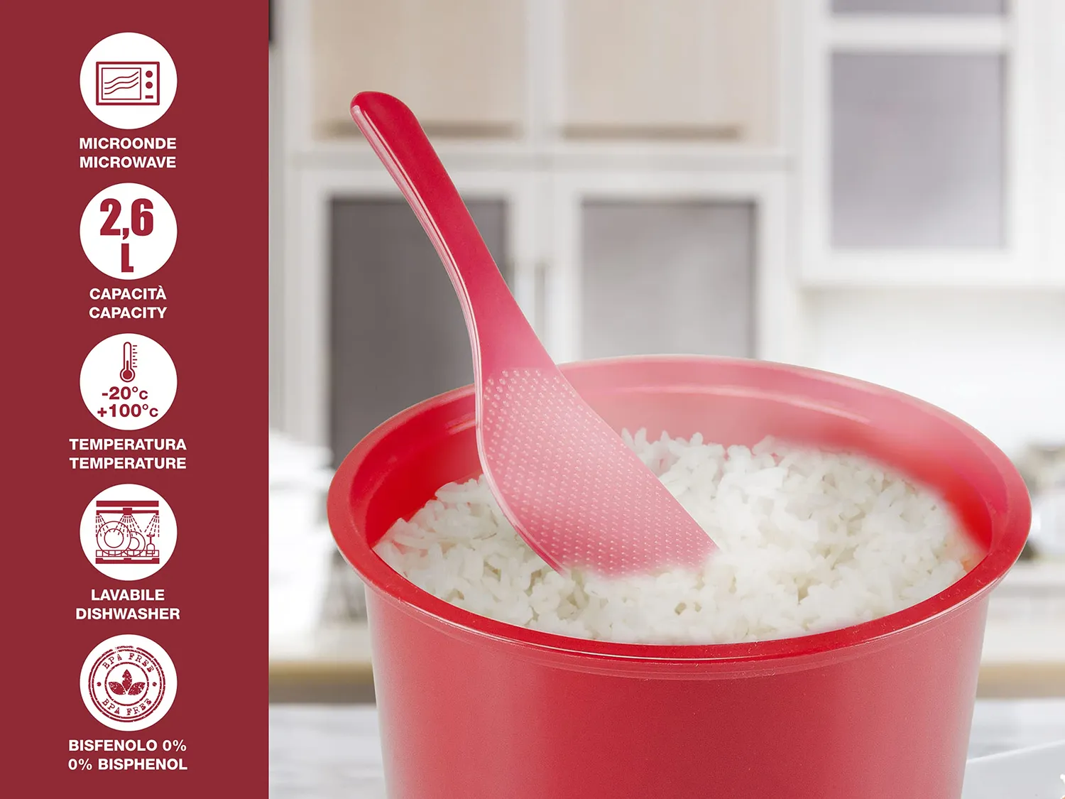 Beper C106CAS001 cuociriso microonde 2,6L BPA free
