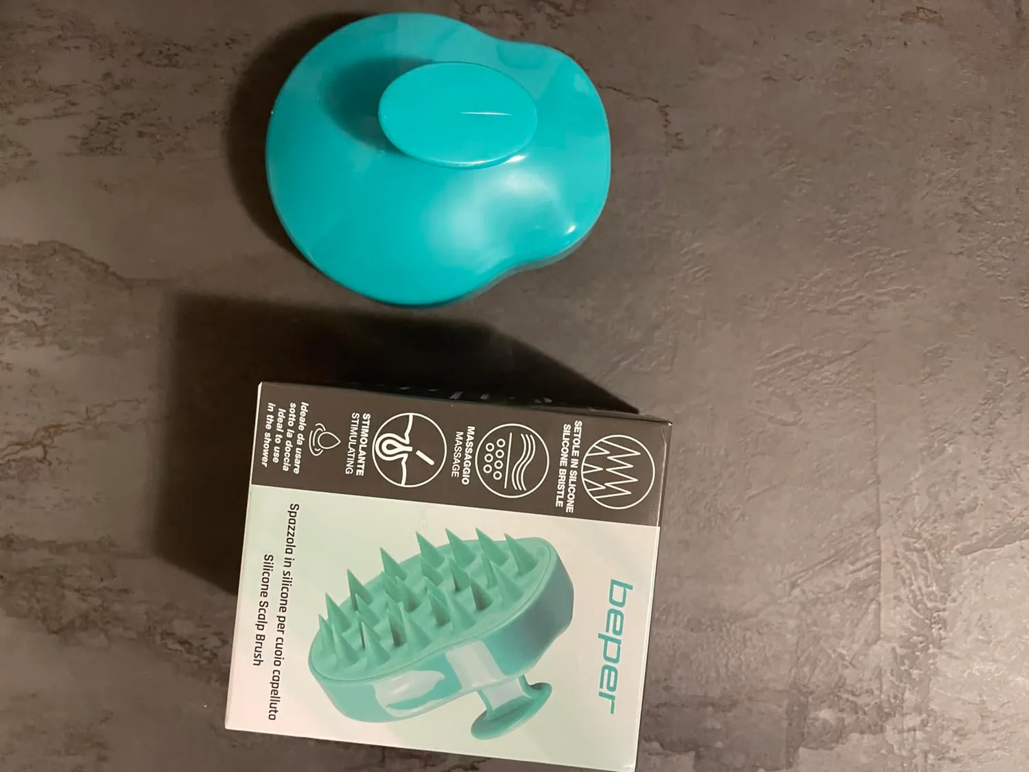 Beper C301ABE002 spazzola massaggiatore cuoio capelluto silicone