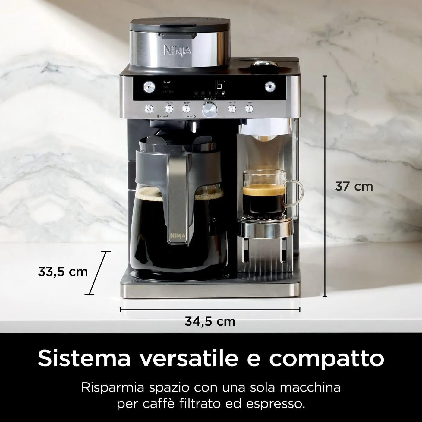 Ninja Prestige DualBrew macchina caffè capsule nero