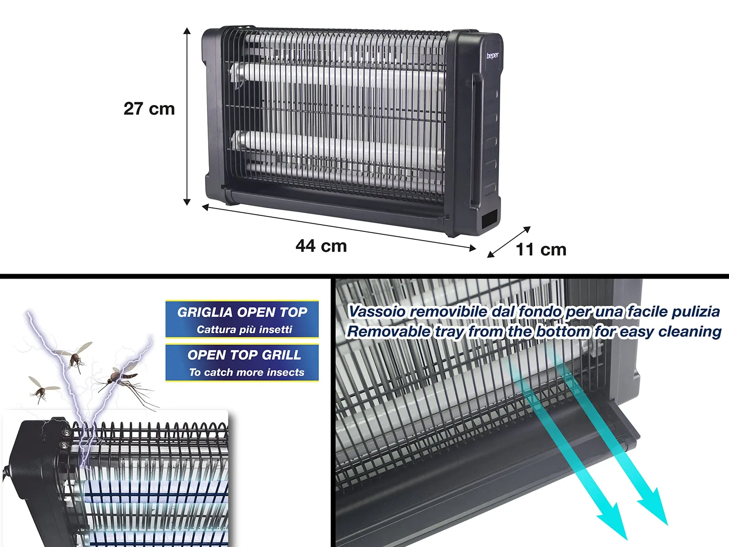 Beper P206ZAN020 zanzariera elettrica UV 20W