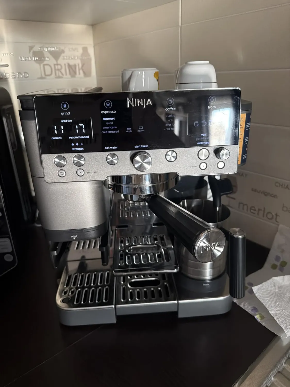 Ninja Luxe Premiere Macchina Caffè Espresso Grigio Metallizzato