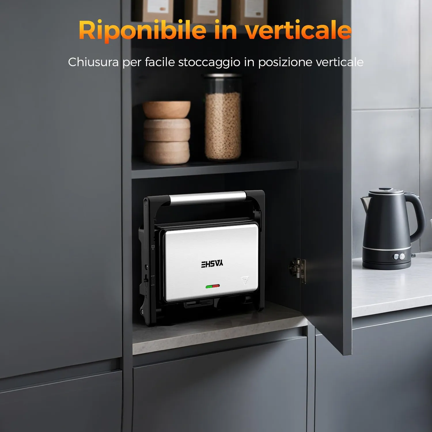 Yashe tostapane griglia panini 1500W piastre XXL 2 fette