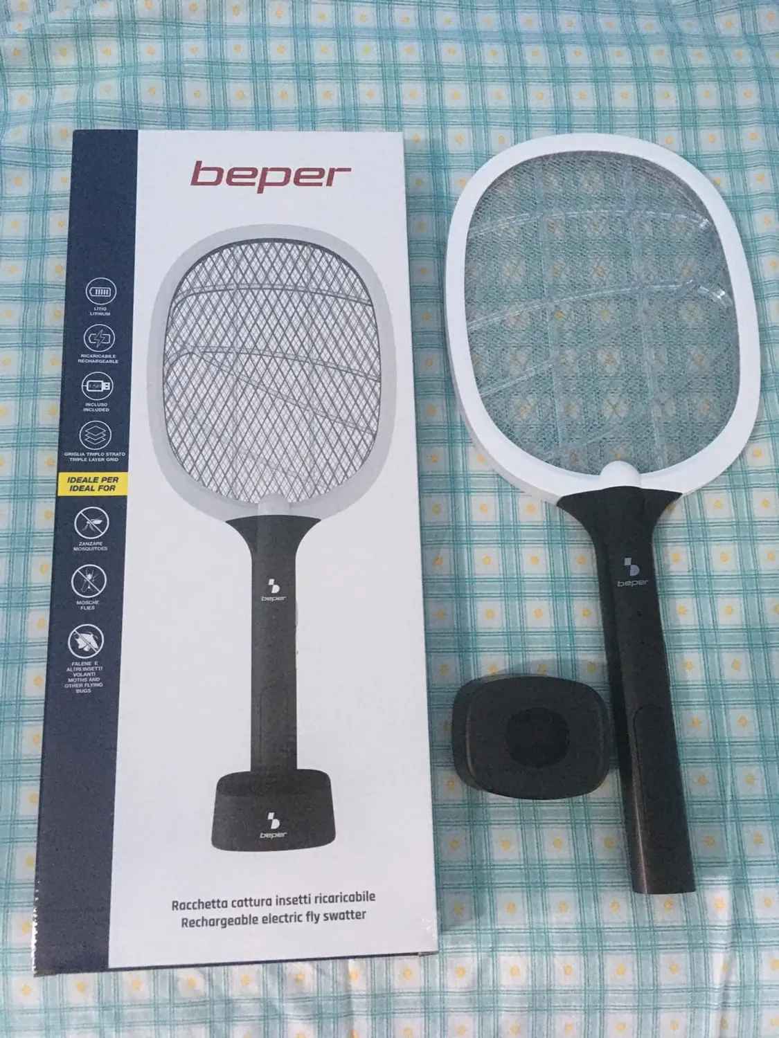 Beper P206ZAN250 racchetta zanzare elettrica USB