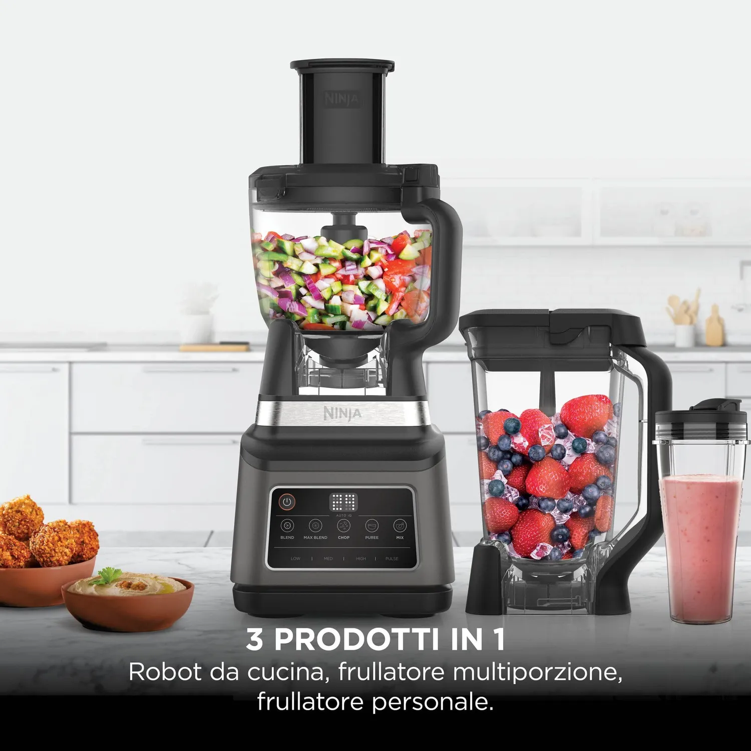 Ninja BN800EU Robot da Cucina 3 in 1 1200W 1,8L
