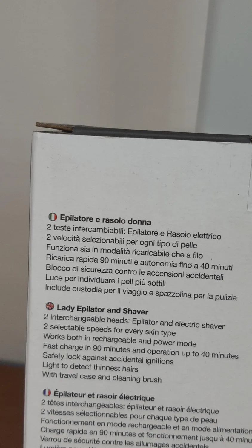 Beper 3BEPI001 Epilatore 2in1 Ricaricabile con Rasoio