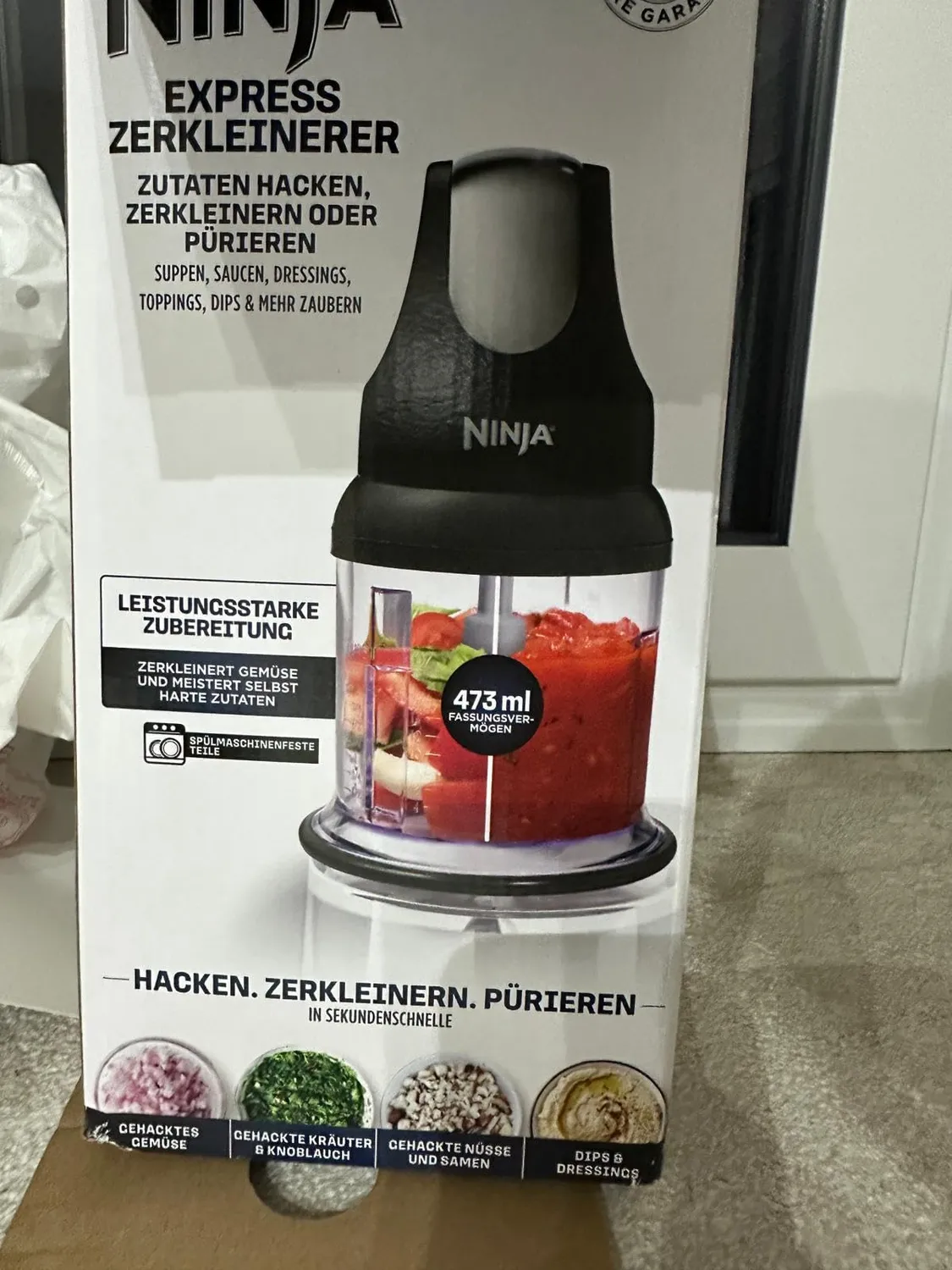 Ninja Express Chop NJ1002EUBK Tritatutto Nero 2 Ciotole 200W