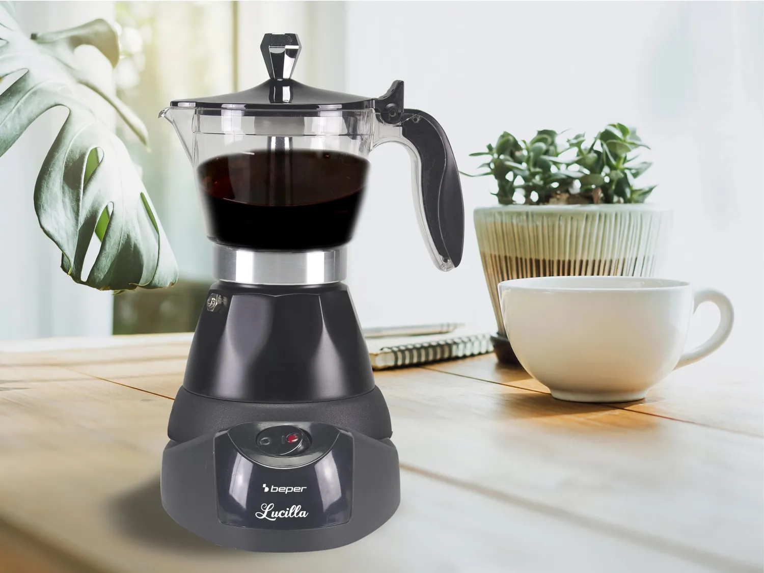 Beper BC.040N moka elettrica 3 tazze nera non programmabile