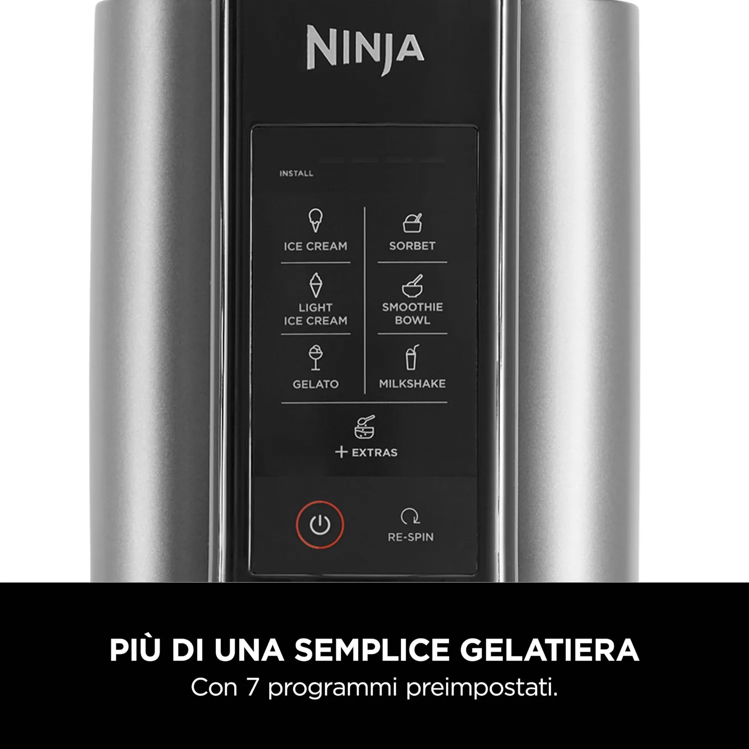 Ninja CREAMi Gelatiera 1,4L Grigio 2 Vasetti