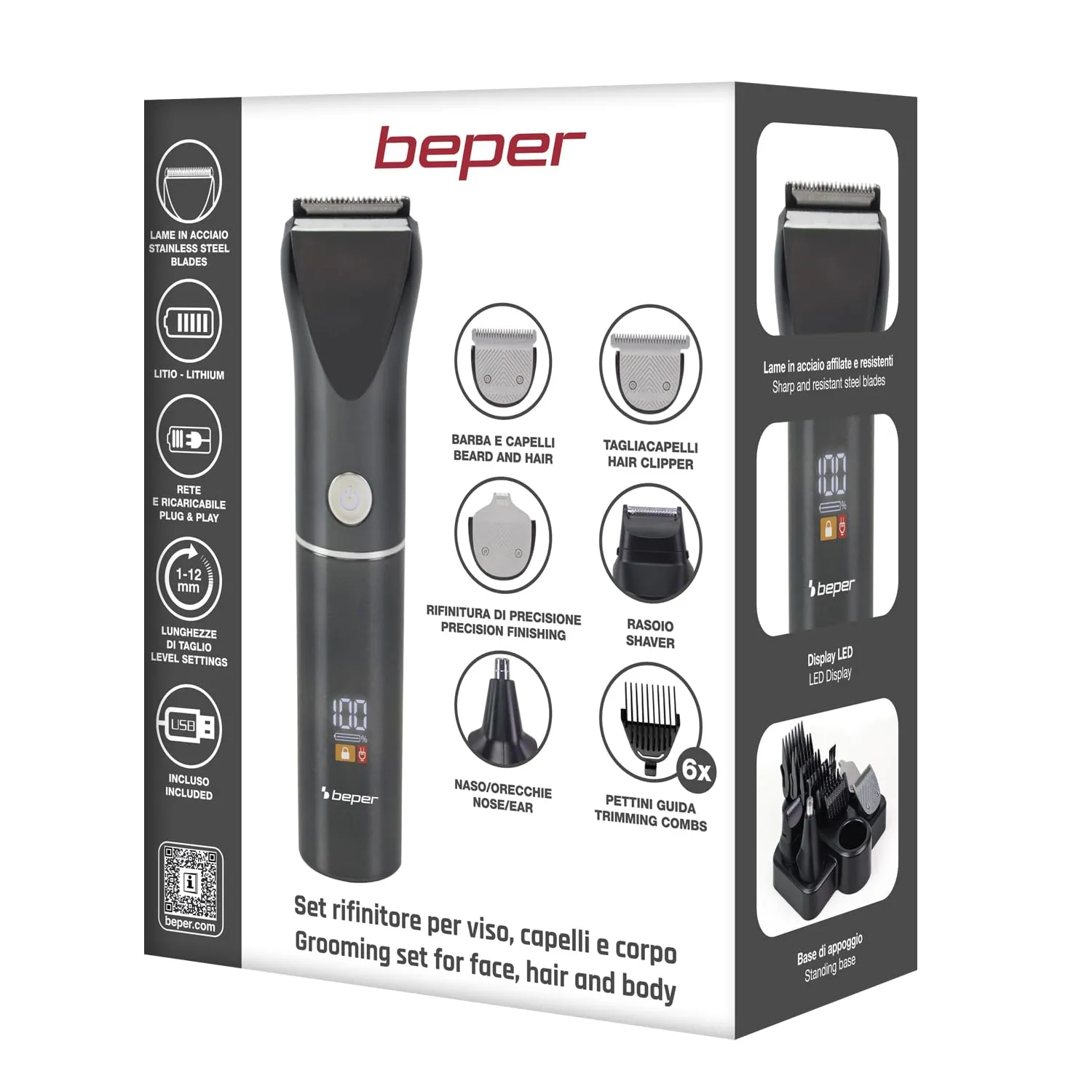Beper P304CAP050 Rifinitore TrimX 12 Multifunzione 12 Accessori
