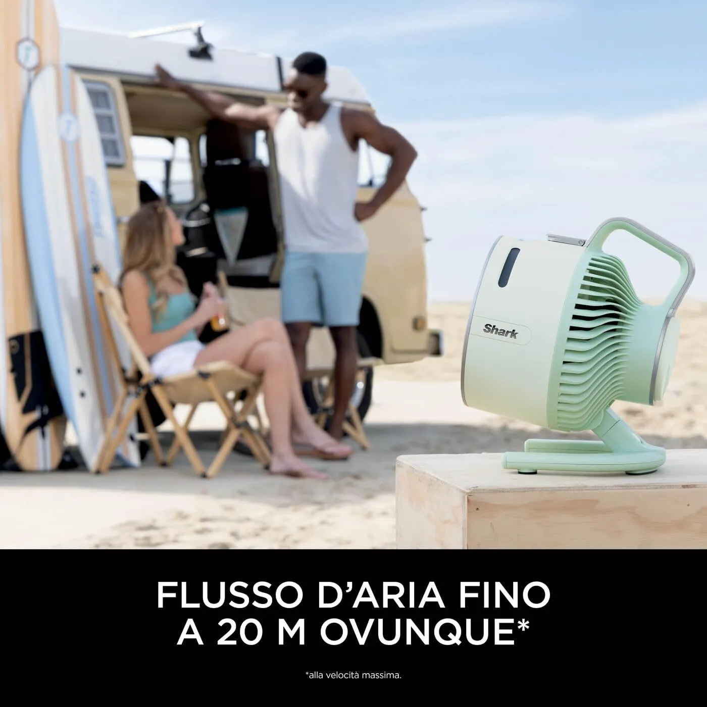 Shark FlexBreeze HydroGo Ventilatore Portatile Verde Menta