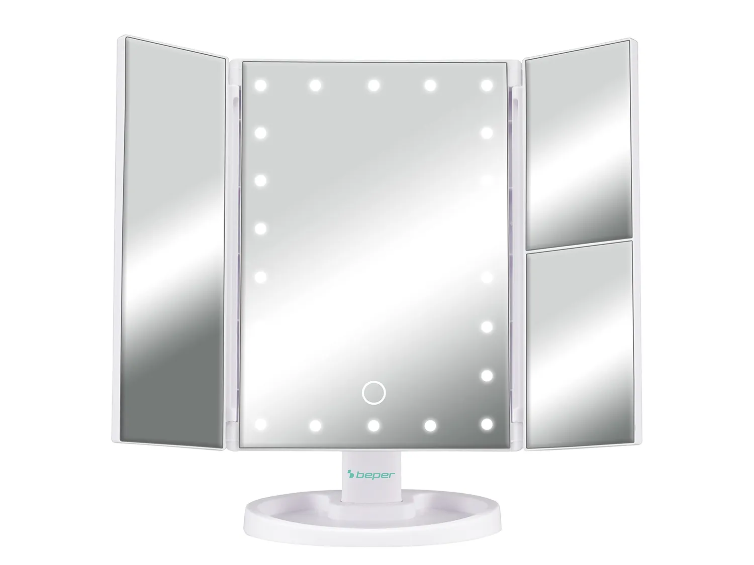 Beper Specchio Trucco Luminoso 22 LED 35x24 cm 1x 2x 5x
