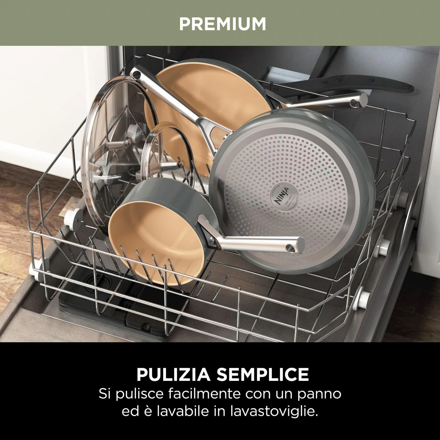 Ninja Extended Life set 5 pentole ceramica