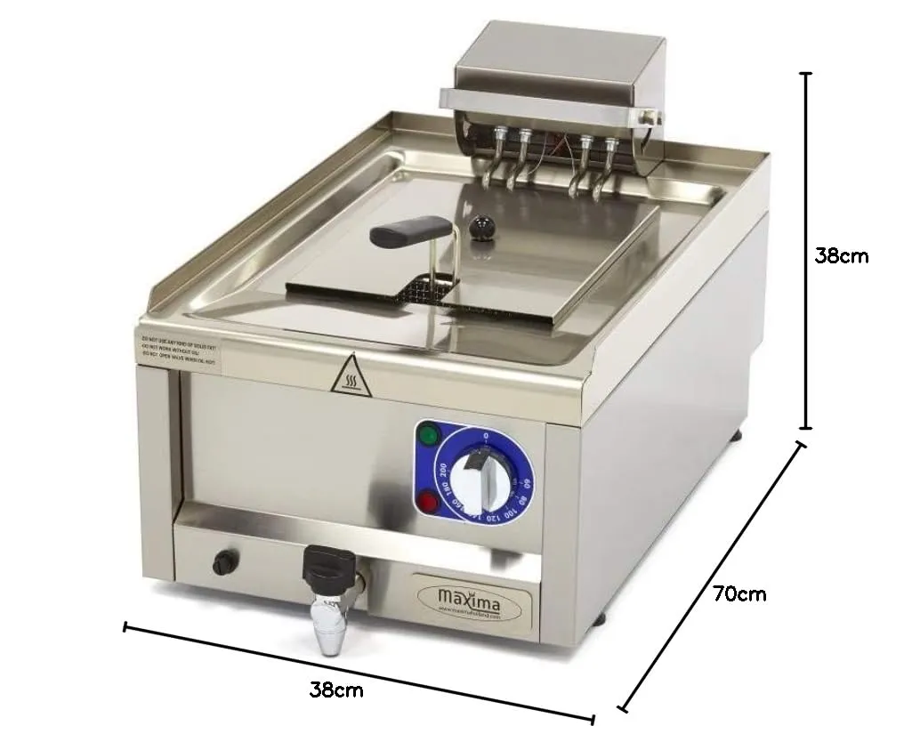 Maxima Friggitrice 10L 1 cestello con rubinetto 400V