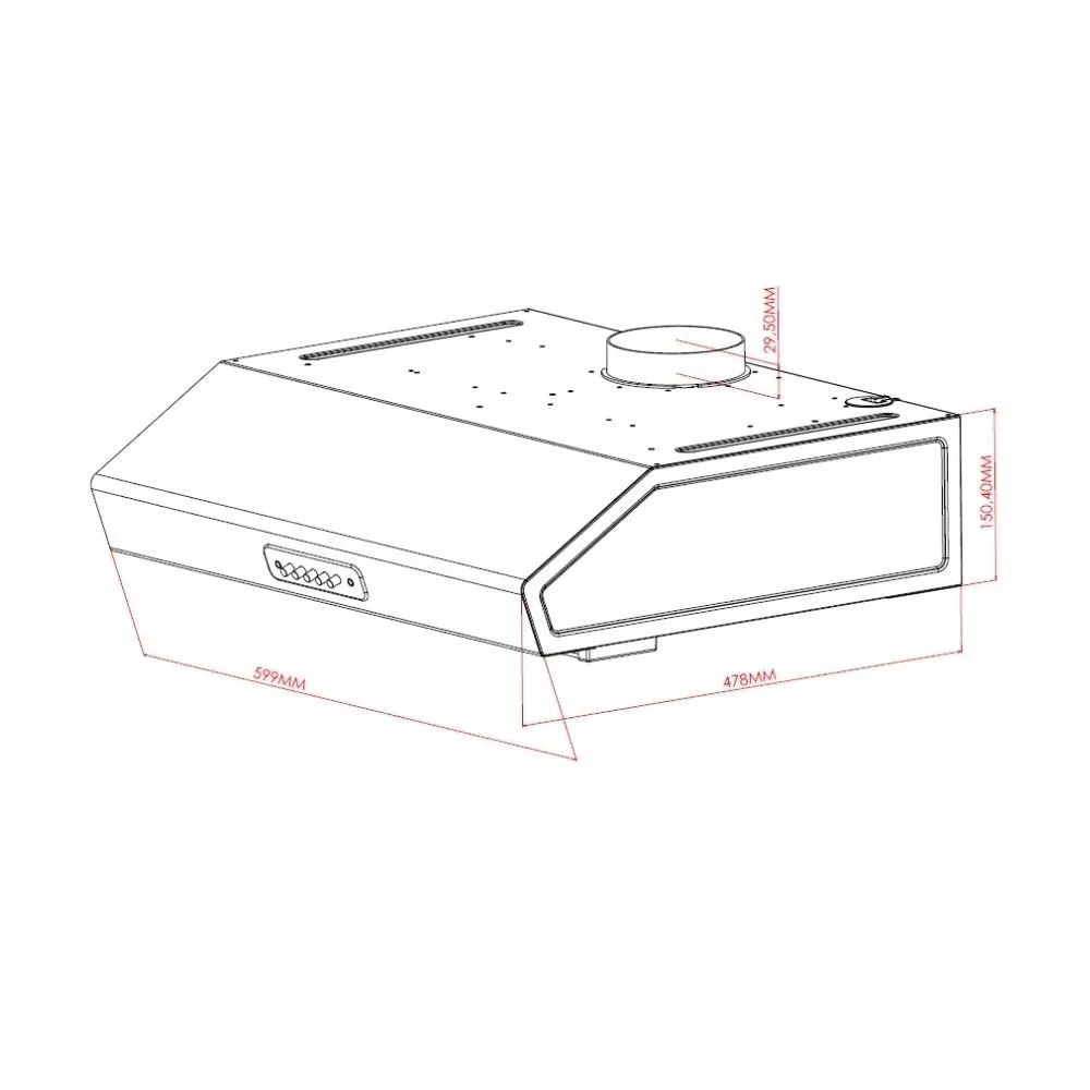 Samet Tornado 60 gruppo cappa sottopensile inox 60cm