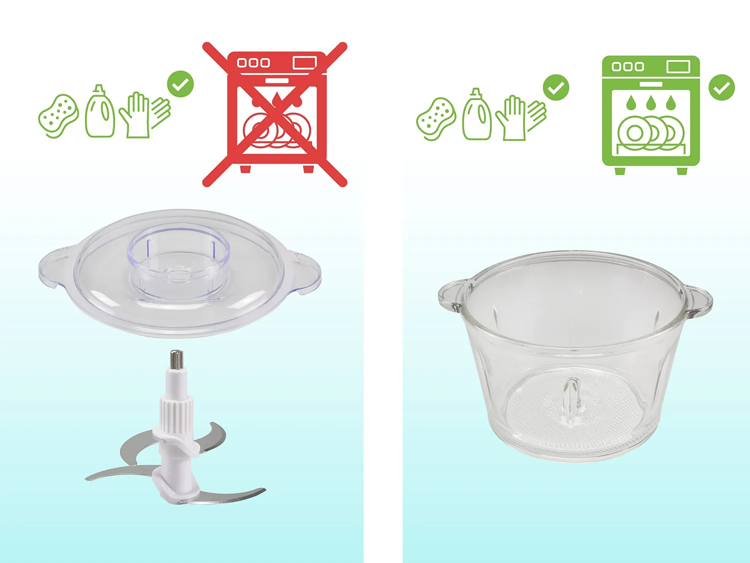 Beper P102ROB001 Tritatutto Vetro 1,5L 2 velocità