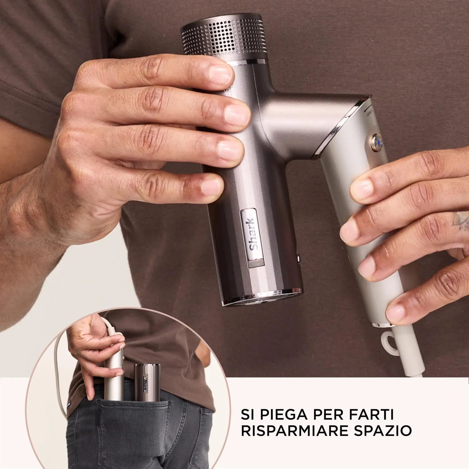 Shark SpeedStyle Pro Flex phon pieghevole 4 accessori argento