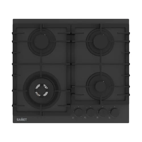 Samet Zacinto60 piano cottura gas 4 fuochi 60 cm vetro nero