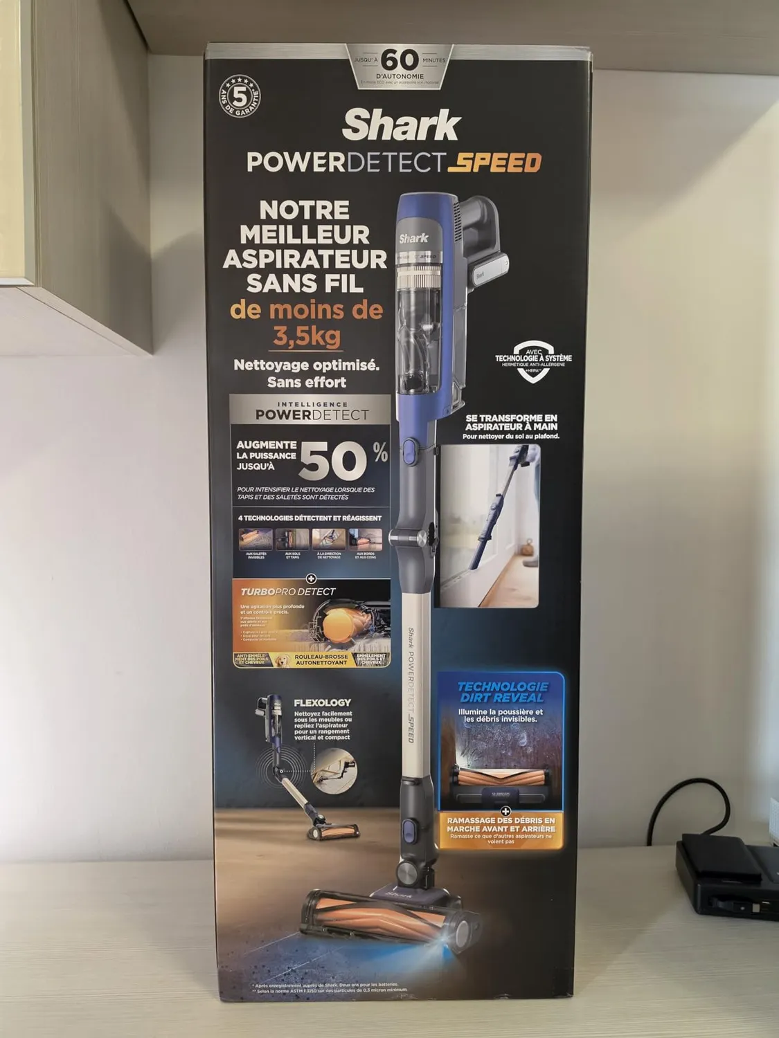 Shark PowerDetect Speed scopa senza filo salvia 60 min