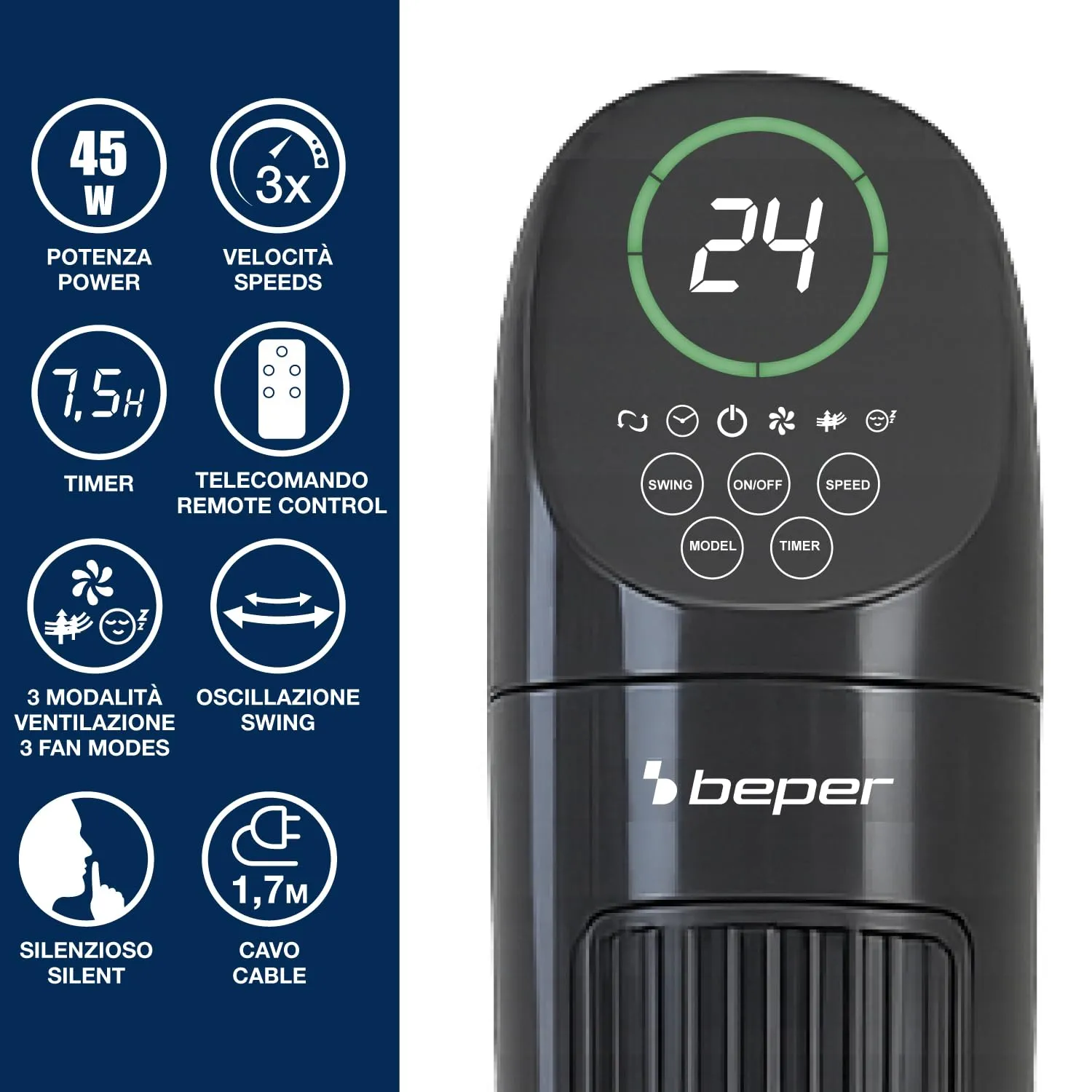 Beper P206VEN310 Ventilatore torretta telecomando