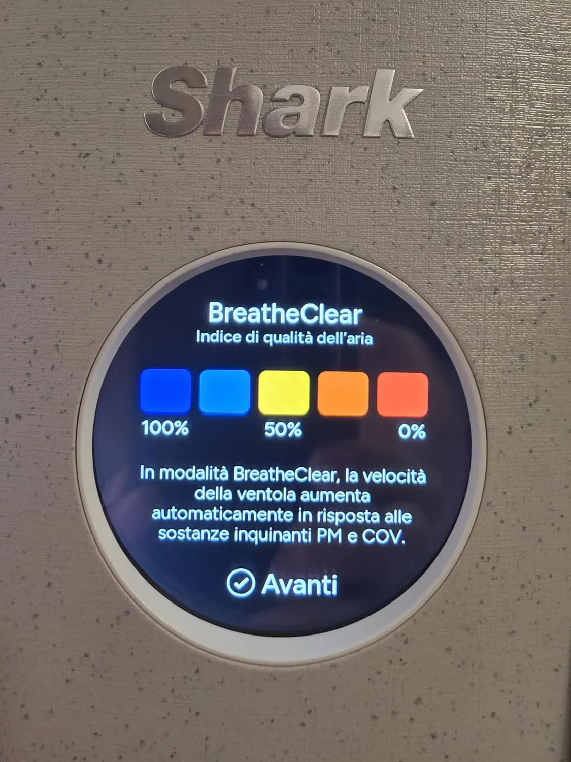 Shark BreatheClear HP162EU purificatore aria HEPA tortora