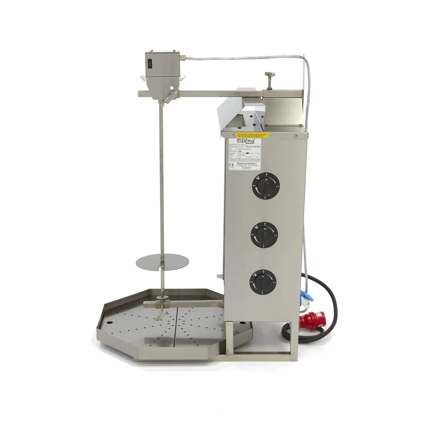 Pizza Maxima Grill Kebab 3 Fuochi Elettrico 30 kg Alto
