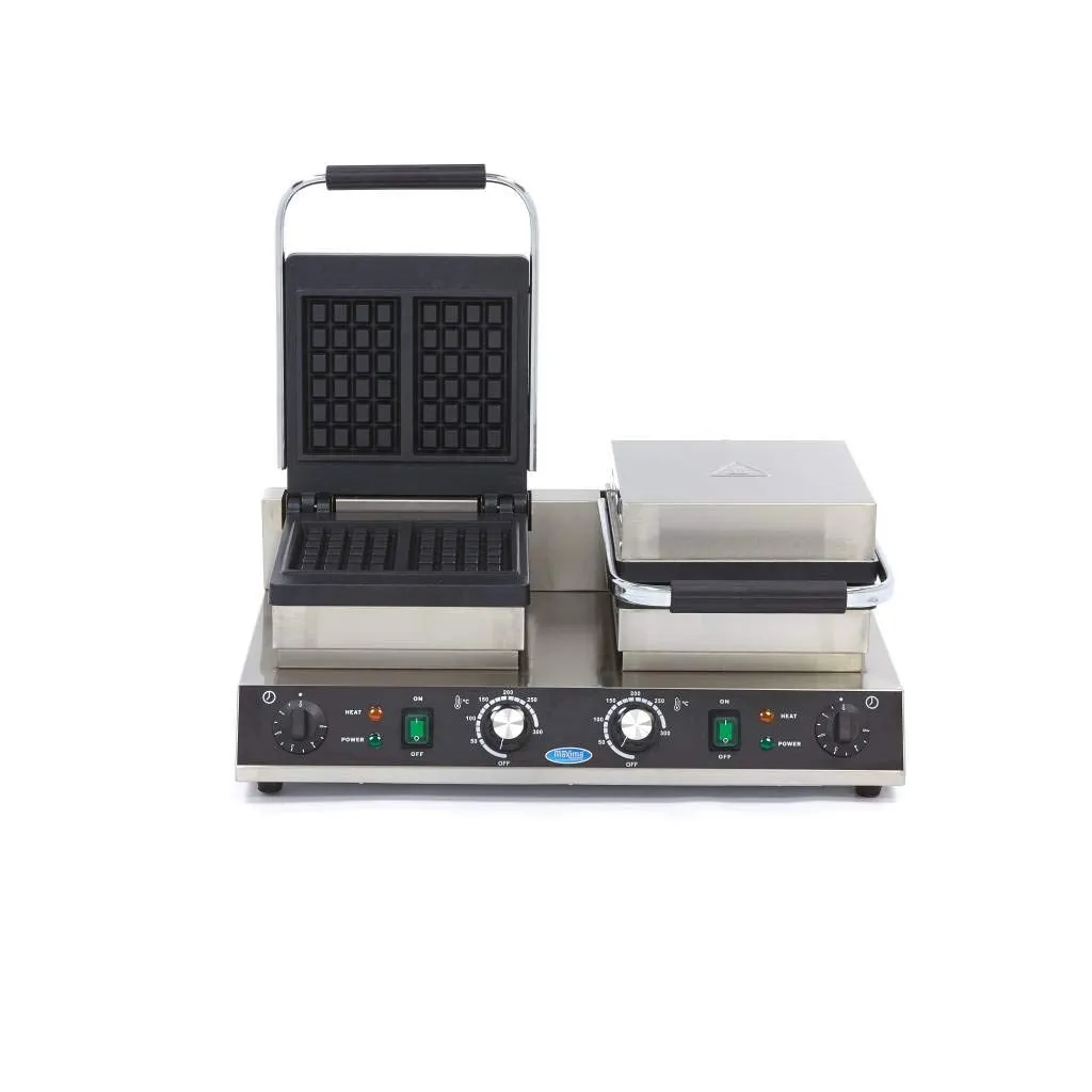 Maxima Gastro piastra waffle classica doppia 3200W antiaderente