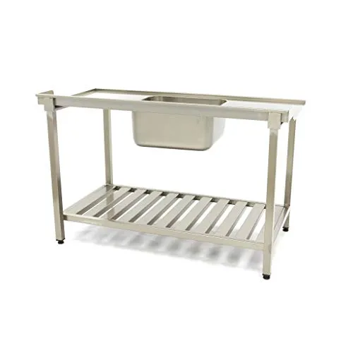 Pizza Maxima tavolo lavello 120x75 destra acciaio inox