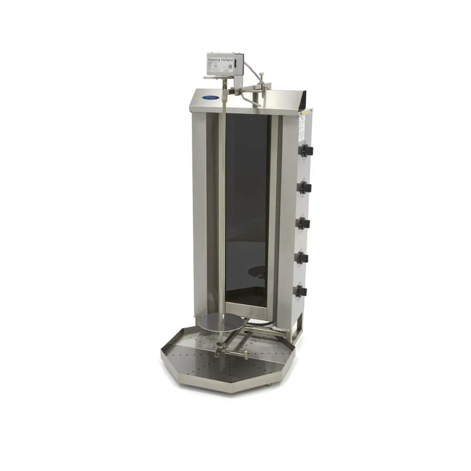 Pizza Maxima grill kebab elettrico 5 bruciatori 80kg