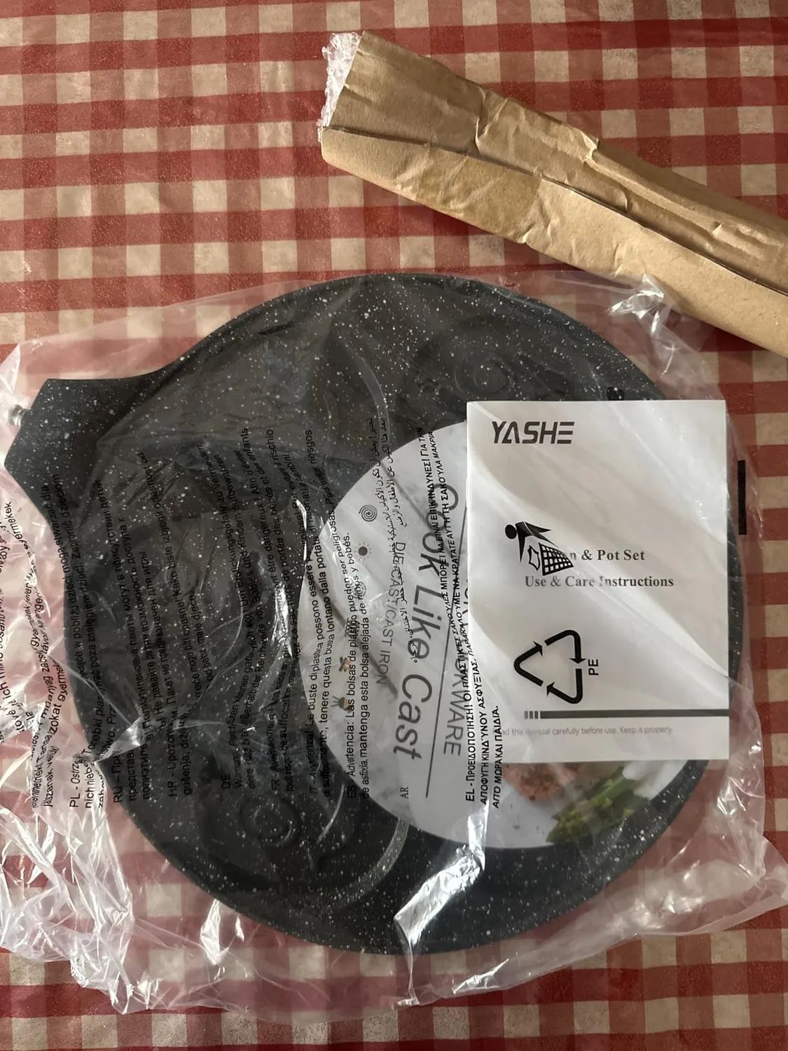 YASHE Smile Padella Pancake 7 Cavità Nero senza PTFE