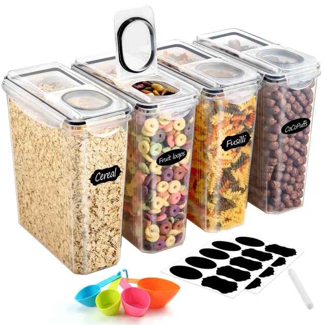 Yashe Contenitori Ermetici Alimenti Set 4 Pezzi 3,7 L Senza BPA