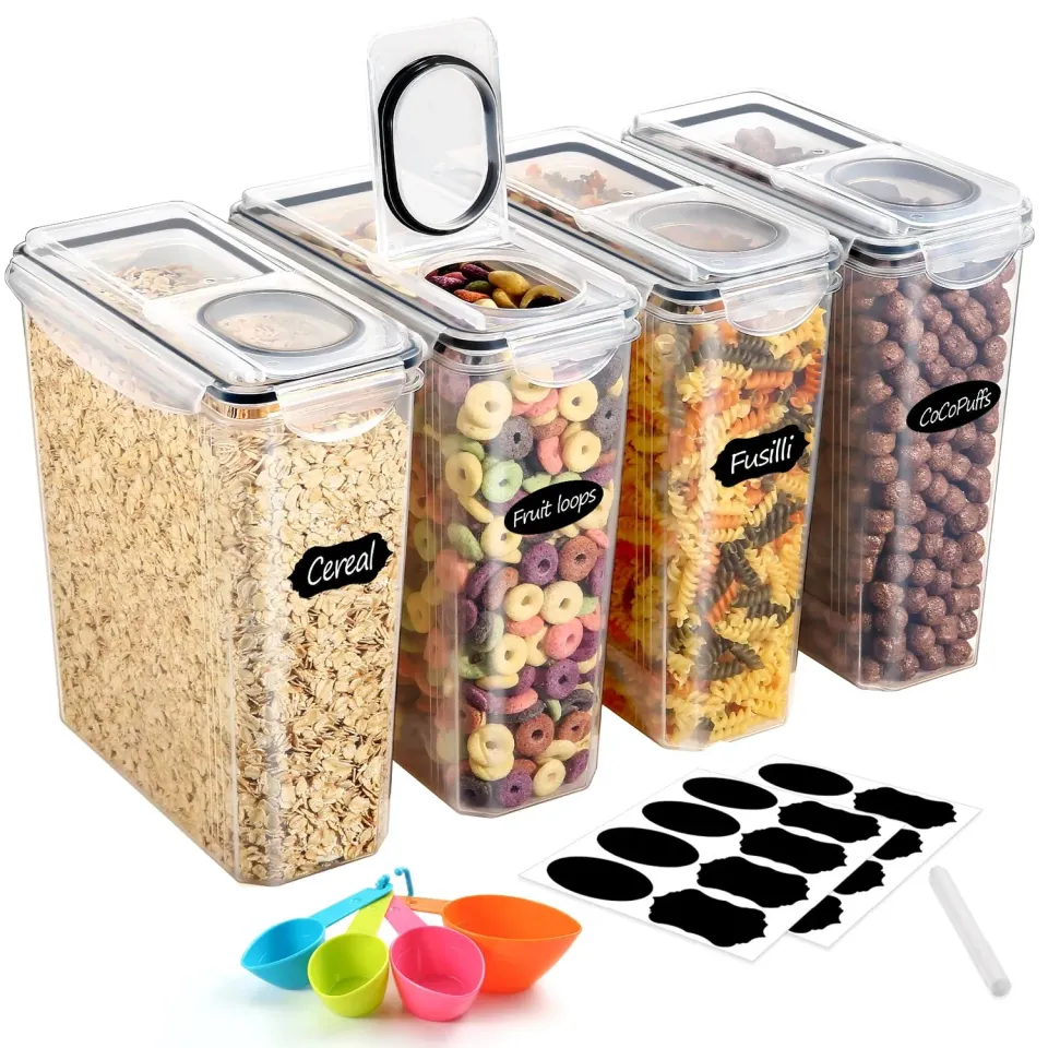 Yashe Contenitori Ermetici Alimenti Set 4 Pezzi 3,7 L Senza BPA
