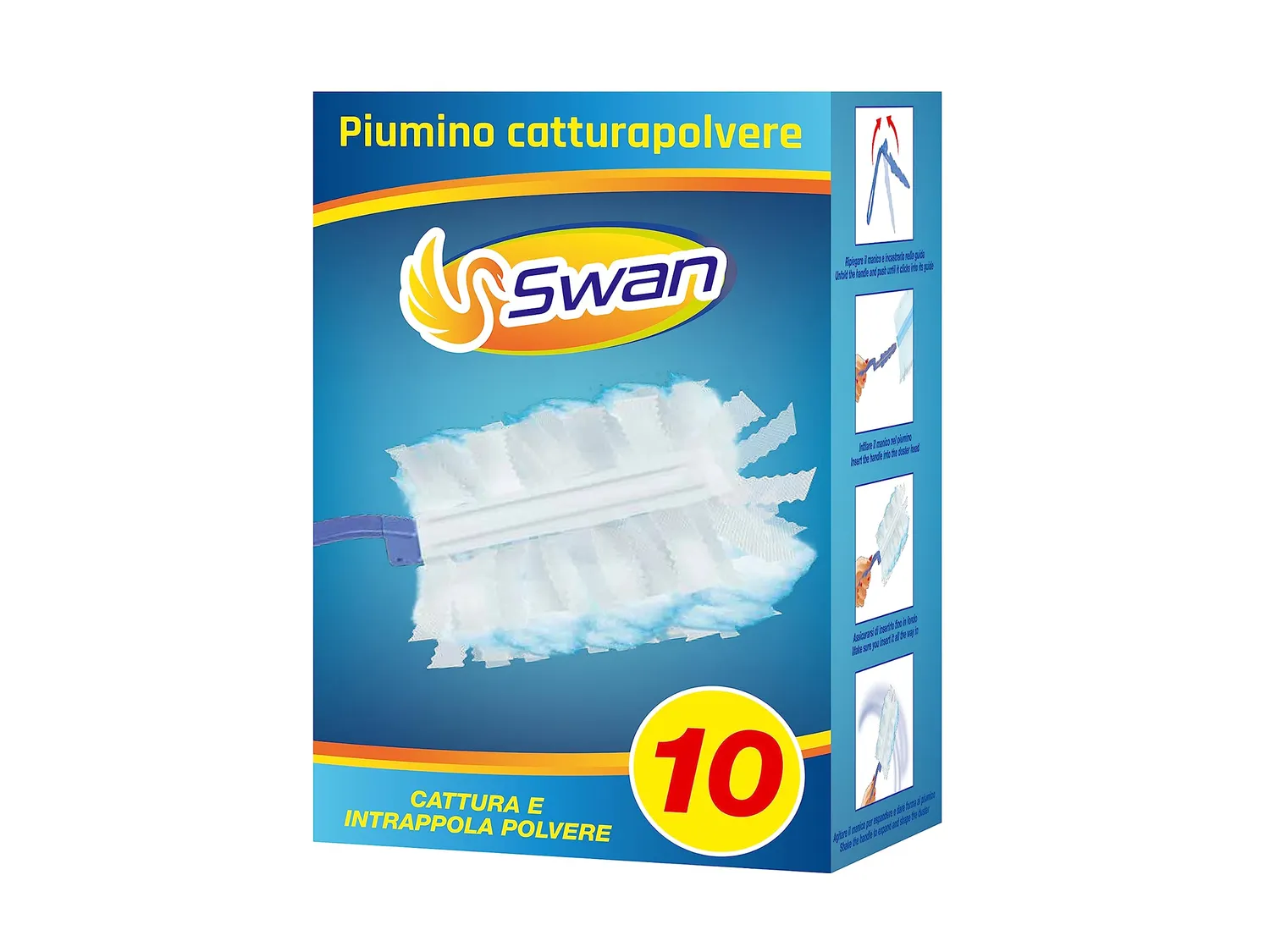 Beper C203PUL004 piumino catturapolvere pieghevole 10 ricariche