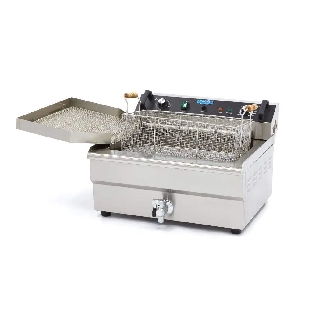 Maxima friggitrice elettrica pesce 30L rubinetto 6kW