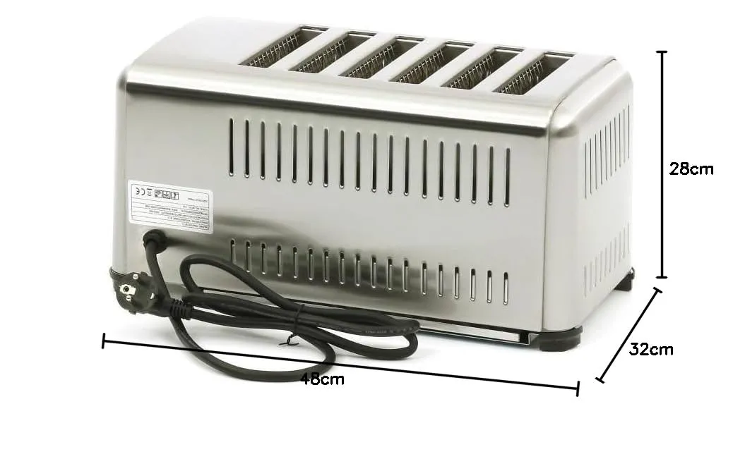 Maxima Gastro tostapane 6 fette professionale inox